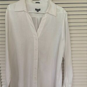 Talbot’s Sz 20 Women’s White Linen Shirt